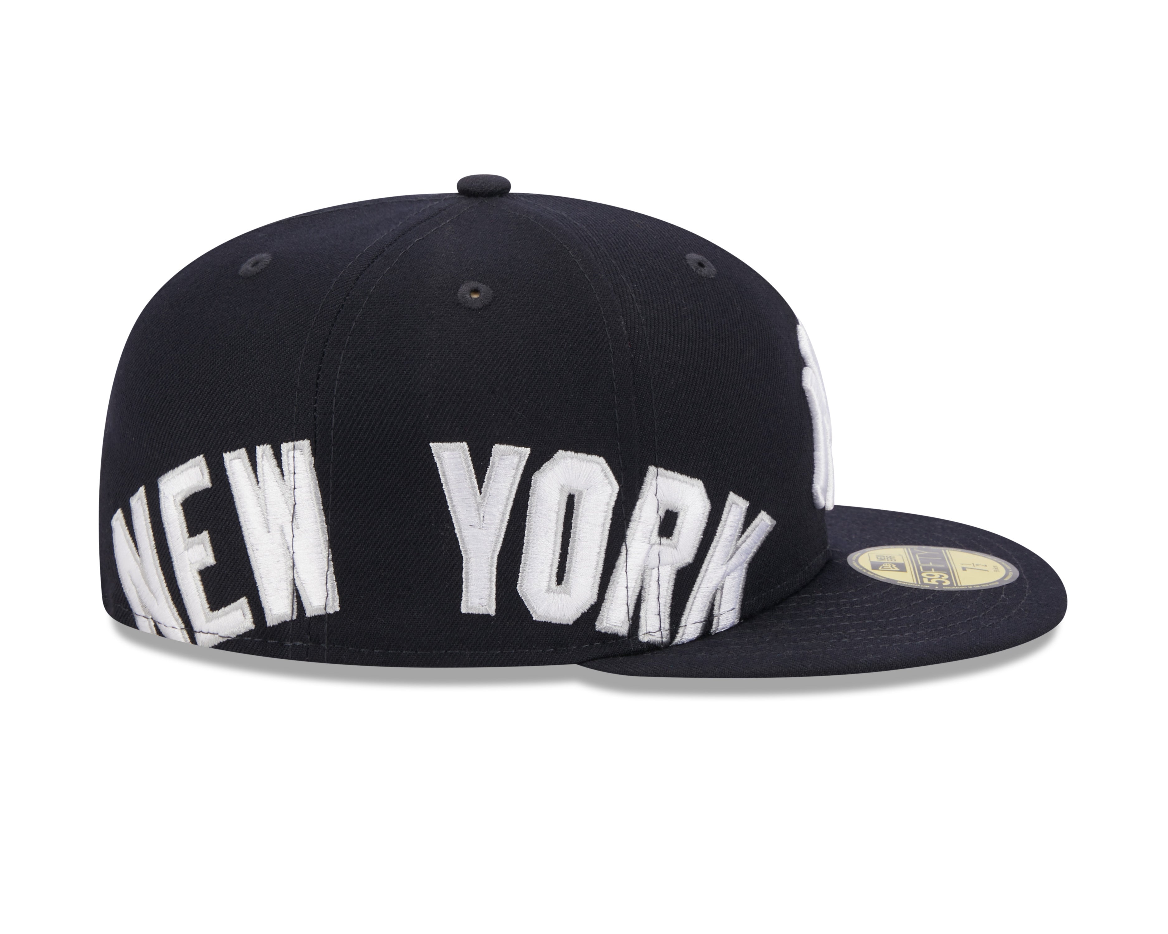 New York Yankees New Era Navy Arch 59FIFTY Fitted Hat Official Team Hat Sports Fan Cap Official NFL Team Hat Football Fan Cap