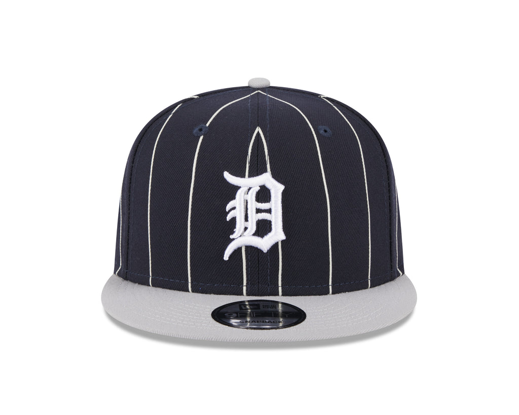 Detroit Tigers Navy Gray Vintage New Era 9FIFTY Snapback Hat Official Team Hat Sports Fan Cap Official NFL Team Hat Football Fan Cap