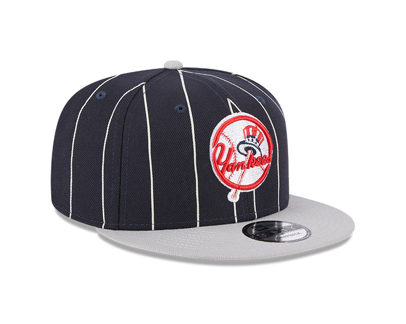 New York Yankees Navy Gray Cooperstown Vintage New Era 9FIFTY Snapback Hat Official Team Hat Sports Fan Cap Official NFL Team Hat Football Fan Cap