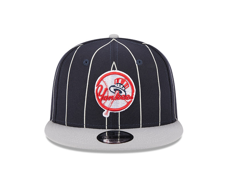 New York Yankees Navy Gray Cooperstown Vintage New Era 9FIFTY Snapback Hat Official Team Hat Sports Fan Cap Official NFL Team Hat Football Fan Cap