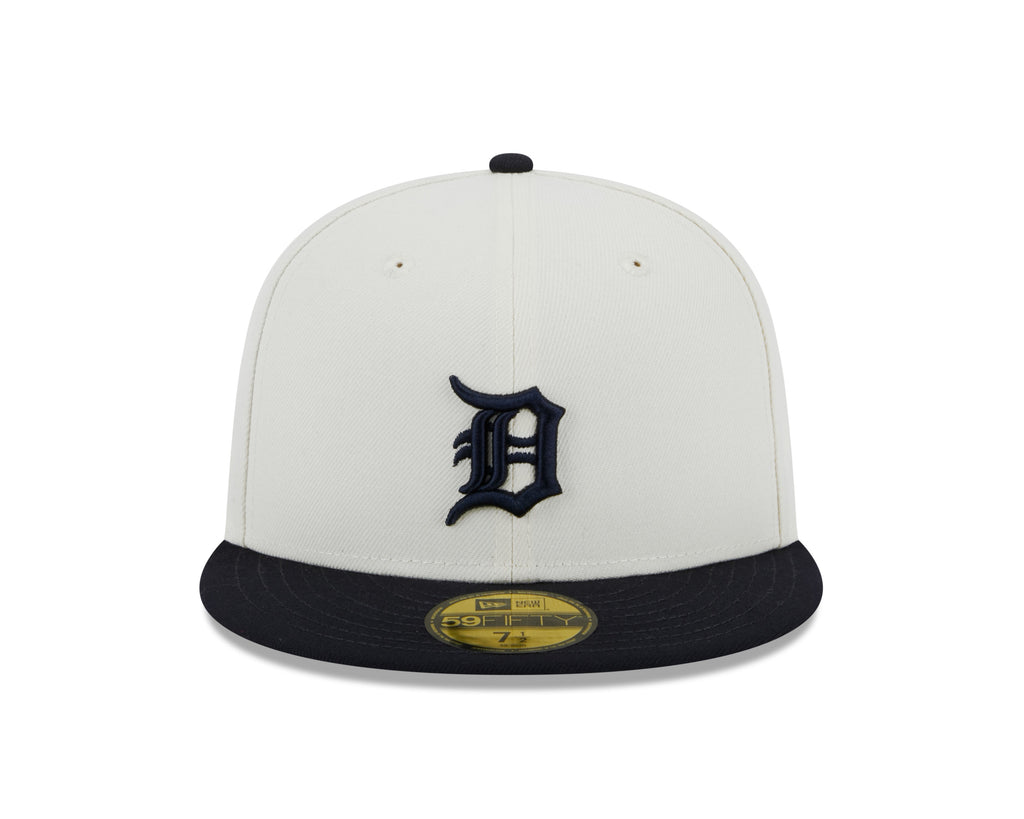 Detroit Tigers 1984 World Series Cream Navy New Era Retro 59FIFTY Fitted Hat Official Team Hat Sports Fan Cap Official NFL Team Hat Football Fan Cap
