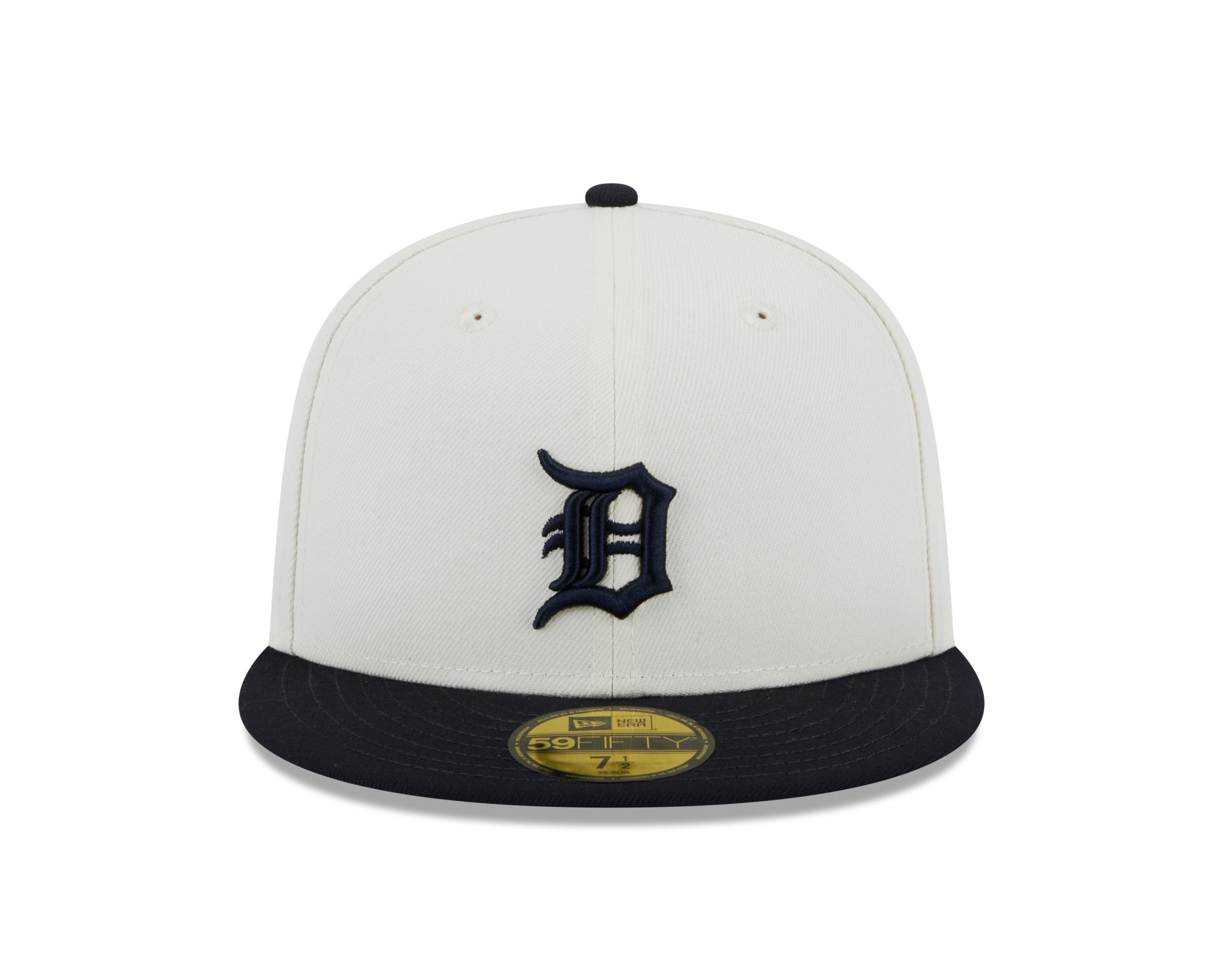 Detroit Tigers 1984 World Series Cream Navy New Era Retro 59FIFTY Fitted Hat Official Team Hat Sports Fan Cap Official NFL Team Hat Football Fan Cap