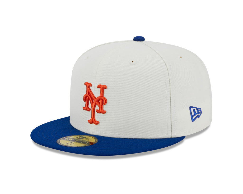 New York Mets 1982 World Series Cream Royal New Era Retro 59FIFTY Fitted Hat Official Team Hat Sports Fan Cap Official NFL Team Hat Football Fan Cap