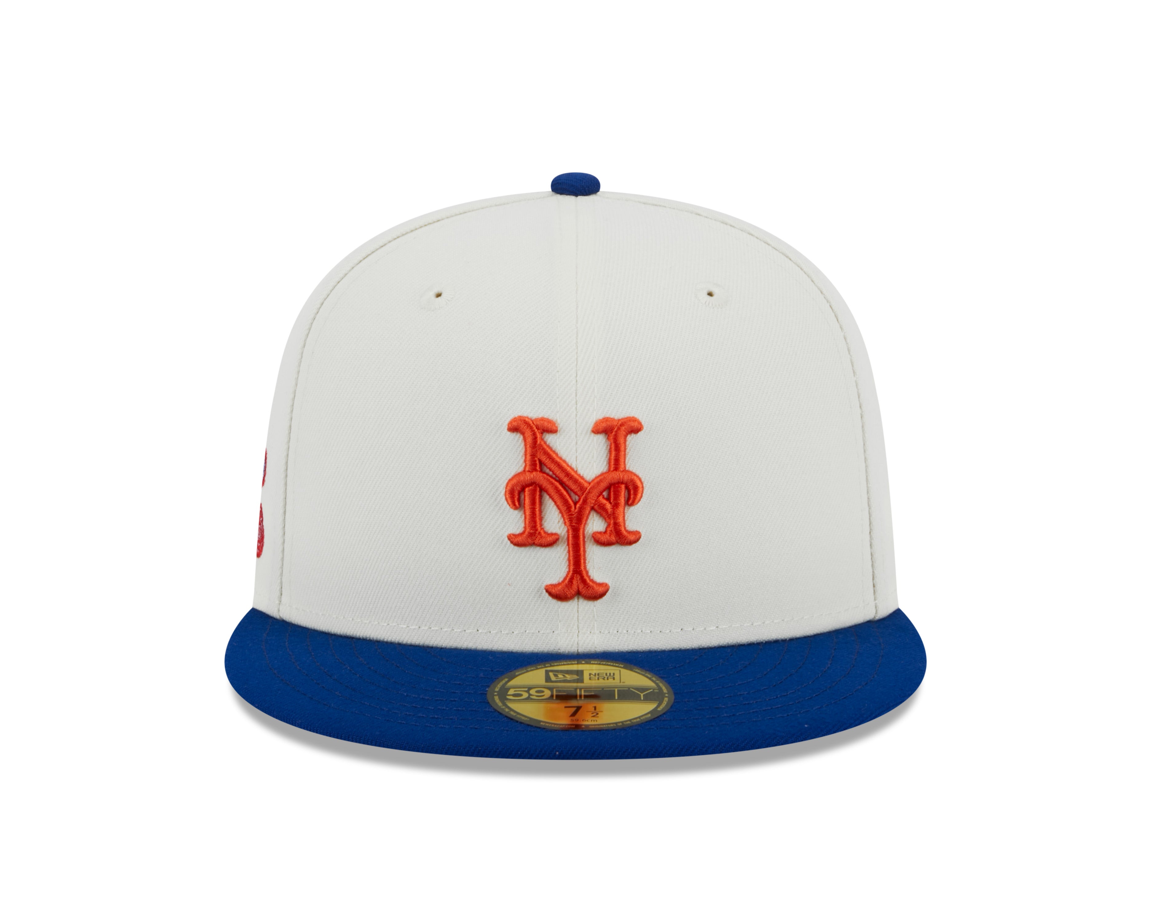 New York Mets 1982 World Series Cream Royal New Era Retro 59FIFTY Fitted Hat Official Team Hat Sports Fan Cap Official NFL Team Hat Football Fan Cap