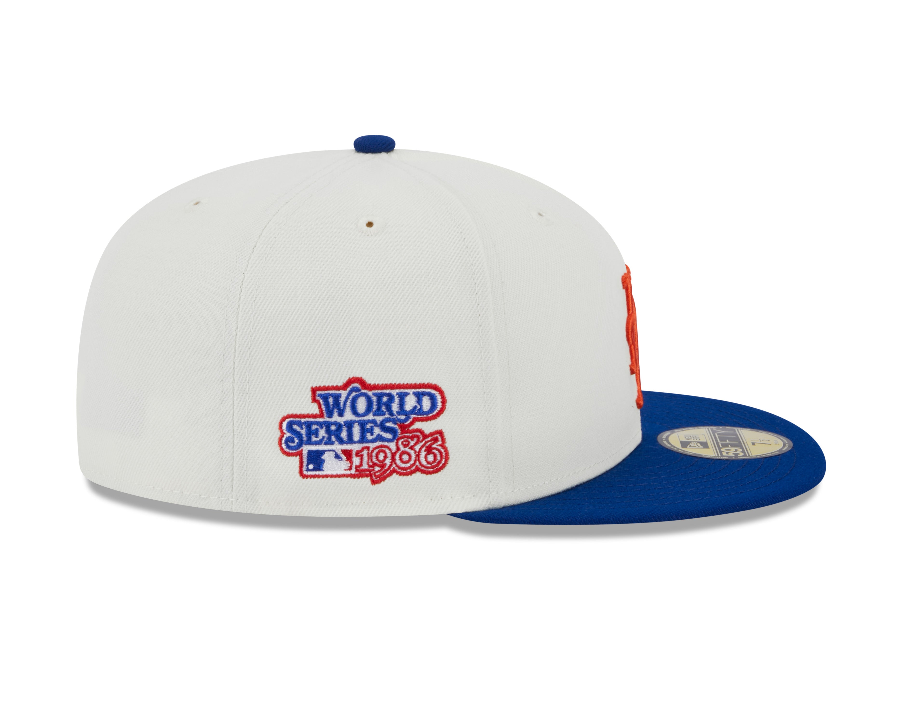 New York Mets 1982 World Series Cream Royal New Era Retro 59FIFTY Fitted Hat Official Team Hat Sports Fan Cap Official NFL Team Hat Football Fan Cap
