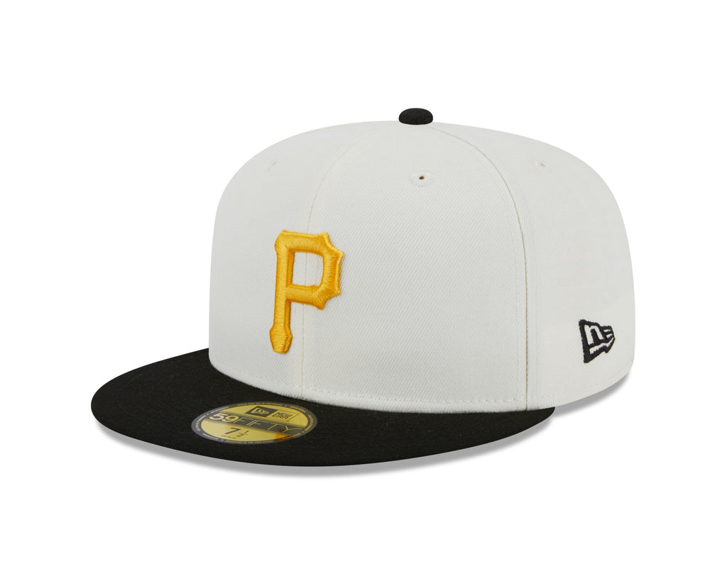 Pittsburgh Pirates 76th World Series Cream Black New Era Retro 59FIFTY Fitted Hat Official Team Hat Sports Fan Cap Official NFL Team Hat Football Fan