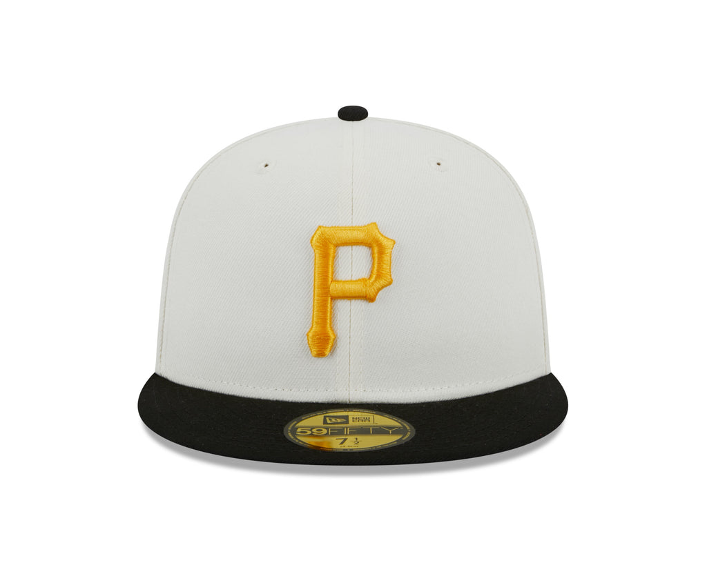 Pittsburgh Pirates 76th World Series Cream Black New Era Retro 59FIFTY Fitted Hat Official Team Hat Sports Fan Cap Official NFL Team Hat Football Fan