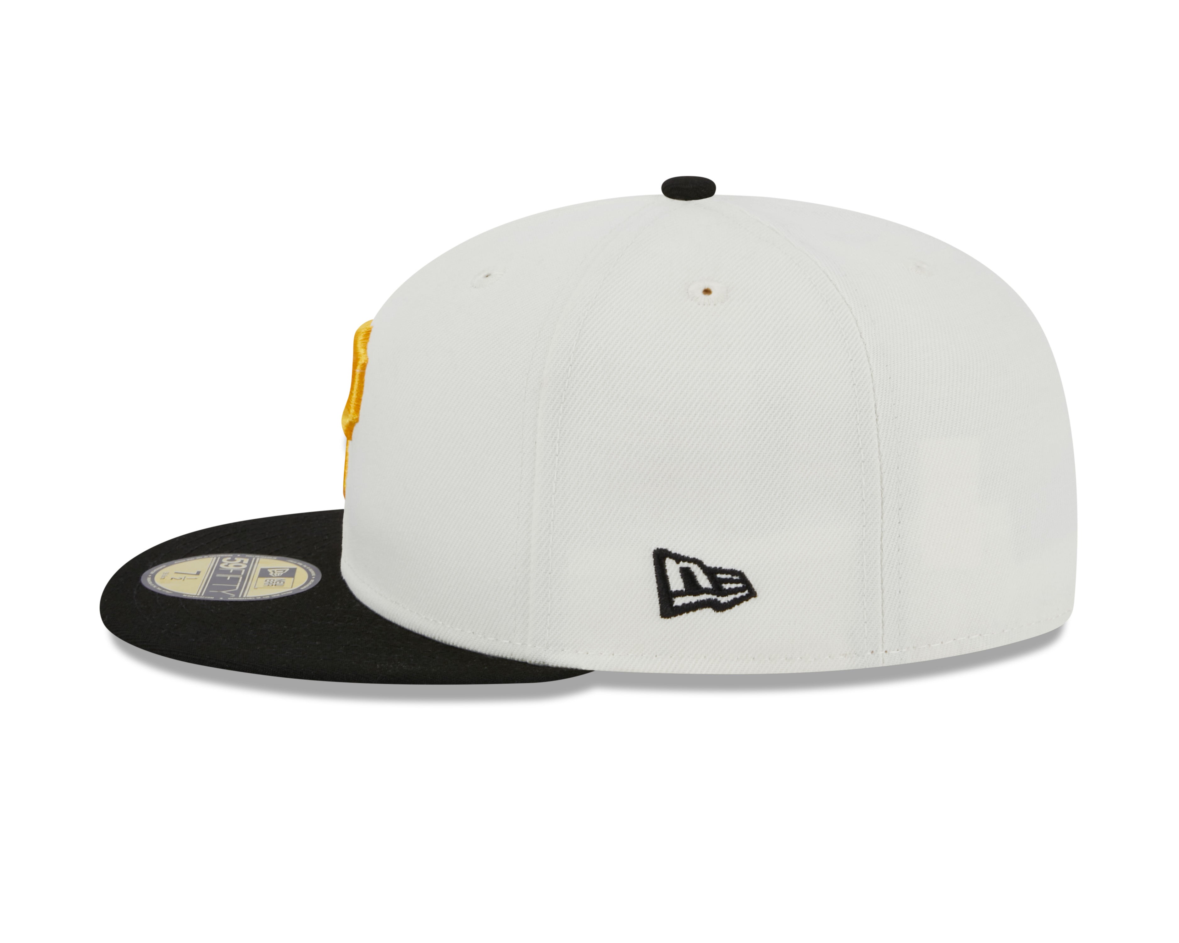 Pittsburgh Pirates 76th World Series Cream Black New Era Retro 59FIFTY Fitted Hat Official Team Hat Sports Fan Cap Official NFL Team Hat Football Fan