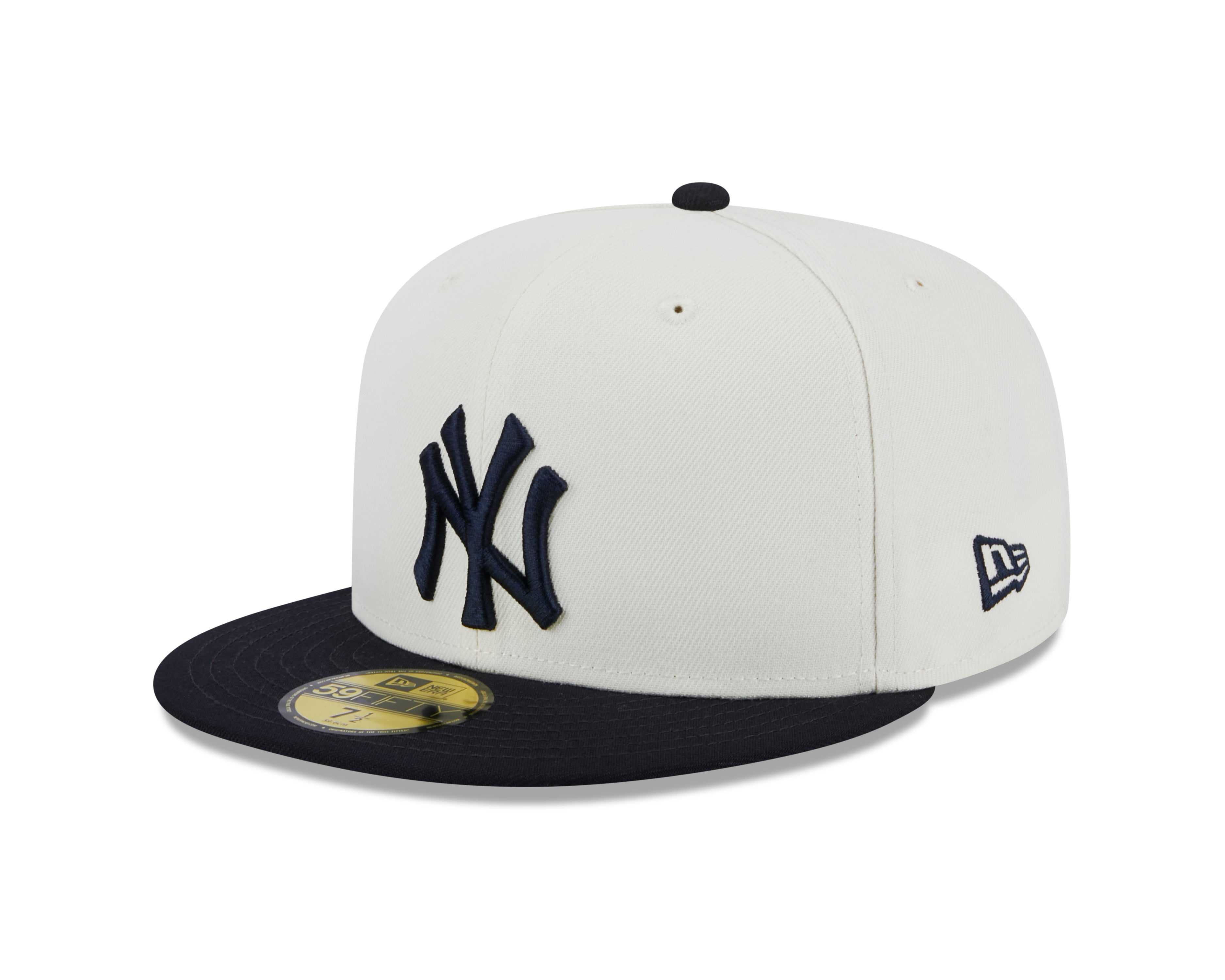 New York Yankees 2000 World Series Cream Navy New Era Retro 59FIFTY Fitted Hat Official Team Hat Sports Fan Cap Official NFL Team Hat Football Fan Cap