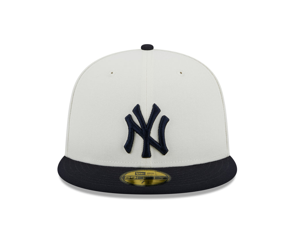 New York Yankees 2000 World Series Cream Navy New Era Retro 59FIFTY Fitted Hat Official Team Hat Sports Fan Cap Official NFL Team Hat Football Fan Cap
