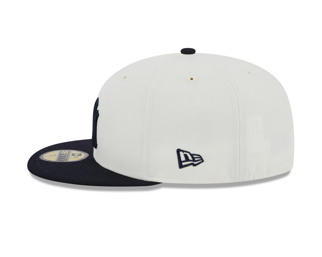 New York Yankees 2000 World Series Cream Navy New Era Retro 59FIFTY Fitted Hat Official Team Hat Sports Fan Cap Official NFL Team Hat Football Fan Cap