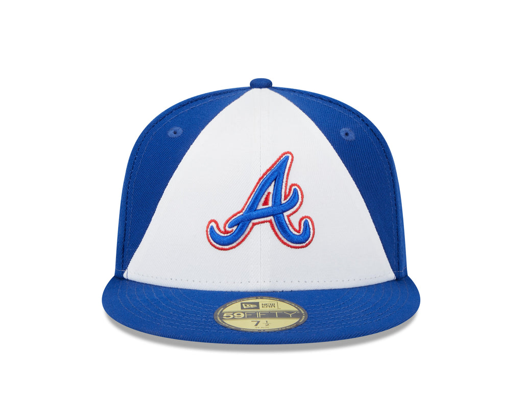 Atlanta Braves City Connect Royal White New Era 59FIFTY Fitted Hat Official Team Hat Sports Fan Cap Official NFL Team Hat Football Fan Cap