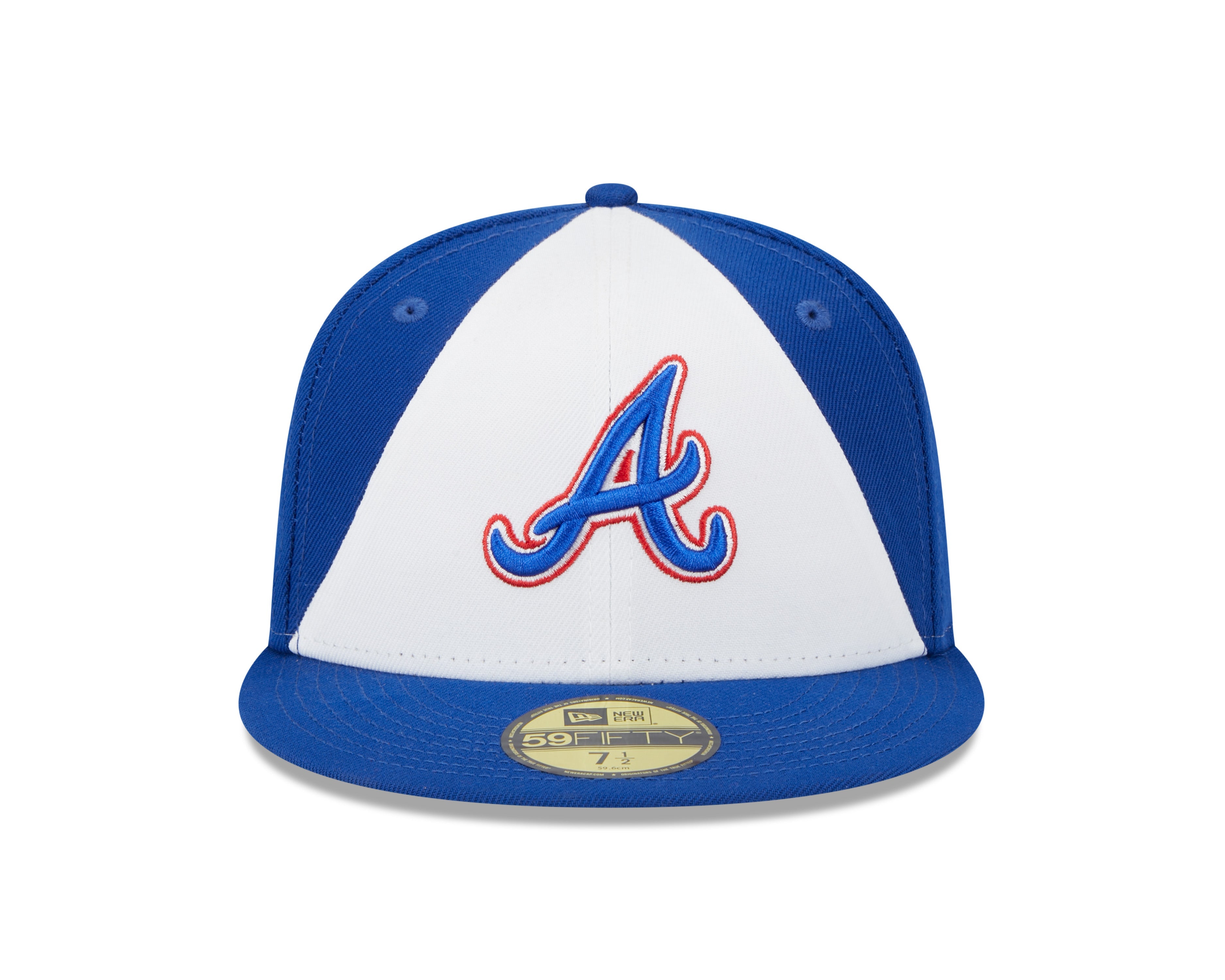 Atlanta Braves City Connect Royal White New Era 59FIFTY Fitted Hat Official Team Hat Sports Fan Cap Official NFL Team Hat Football Fan Cap