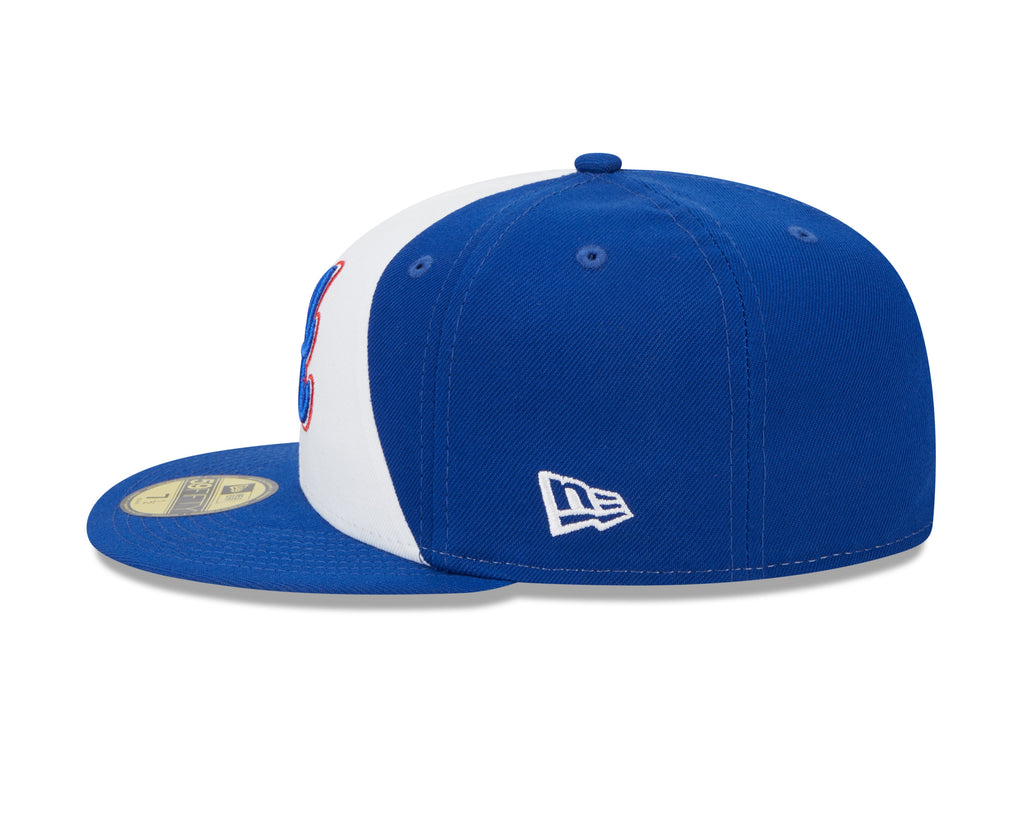 Atlanta Braves City Connect Royal White New Era 59FIFTY Fitted Hat Official Team Hat Sports Fan Cap Official NFL Team Hat Football Fan Cap