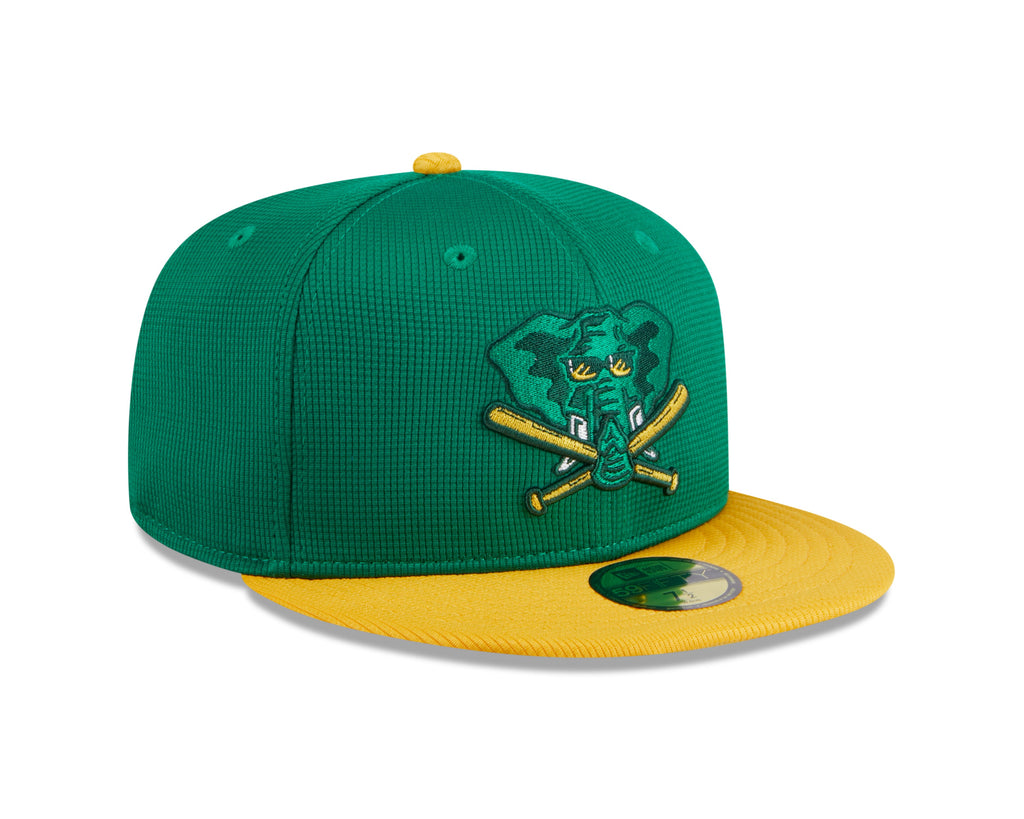Men s Oakland Athletics New Era Green 2024 Batting Practice 59FIFTY Fitted Hat Official Team Hat Sports Fan Cap Official NFL Team Hat Football Fan Cap