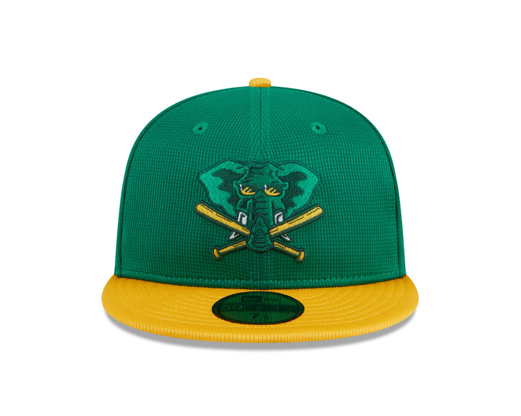Men s Oakland Athletics New Era Green 2024 Batting Practice 59FIFTY Fitted Hat Official Team Hat Sports Fan Cap Official NFL Team Hat Football Fan Cap