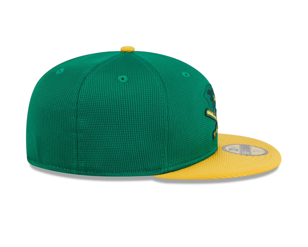 Men s Oakland Athletics New Era Green 2024 Batting Practice 59FIFTY Fitted Hat Official Team Hat Sports Fan Cap Official NFL Team Hat Football Fan Cap