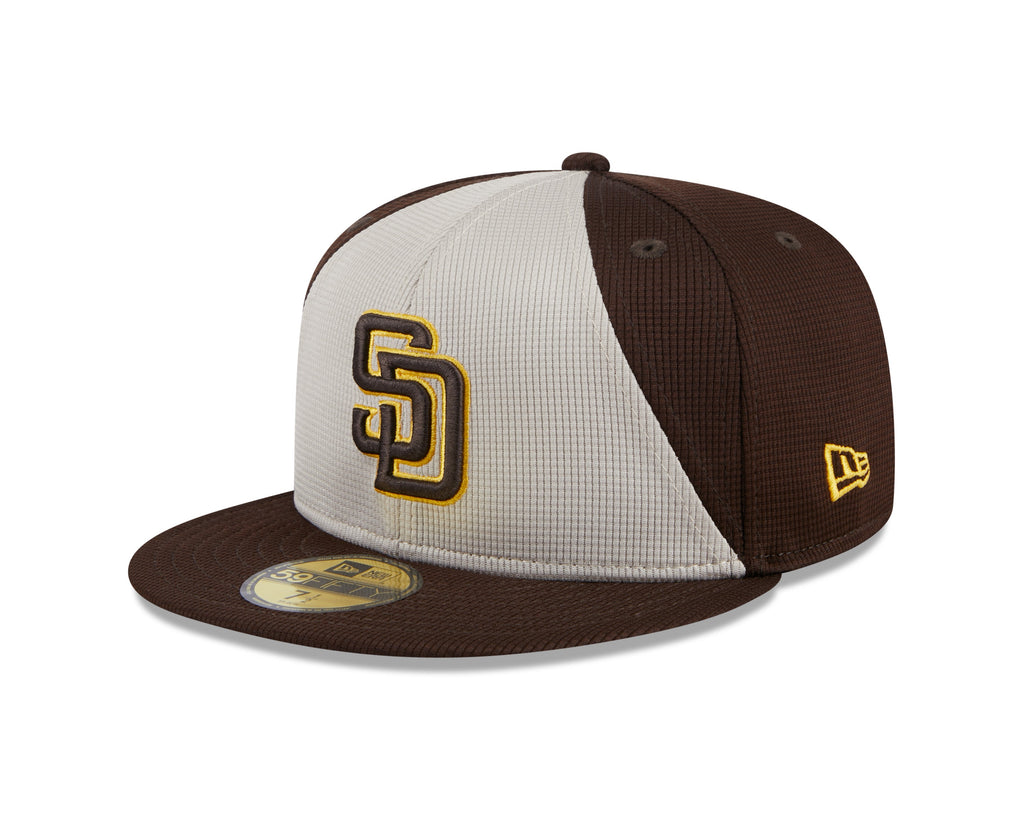 Men s San Diego Padres New Era Brown 2024 Batting Practice 59FIFTY Fitted Hat Official Team Hat Sports Fan Cap Official NFL Team Hat Football Fan Cap