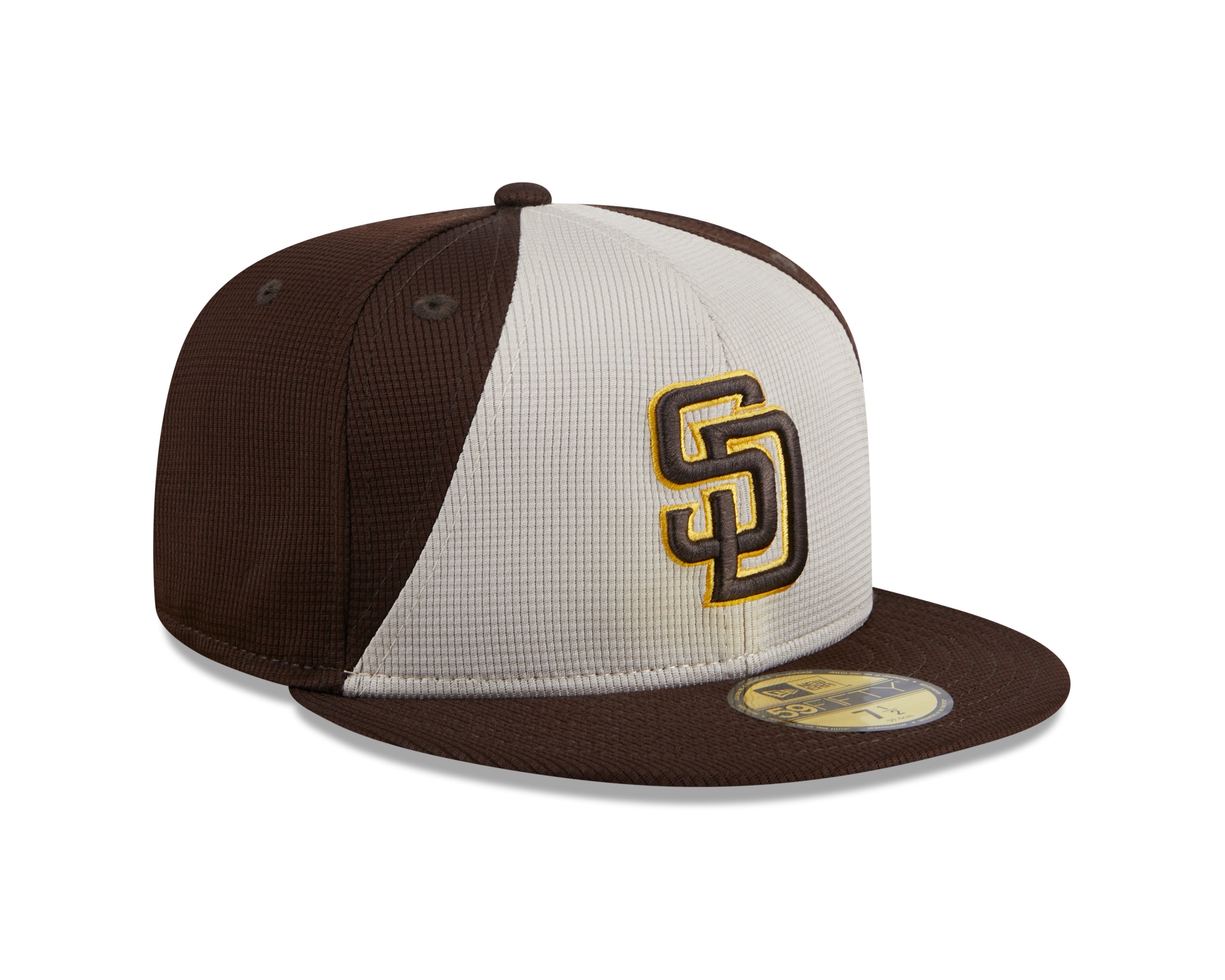 Men s San Diego Padres New Era Brown 2024 Batting Practice 59FIFTY Fitted Hat Official Team Hat Sports Fan Cap Official NFL Team Hat Football Fan Cap