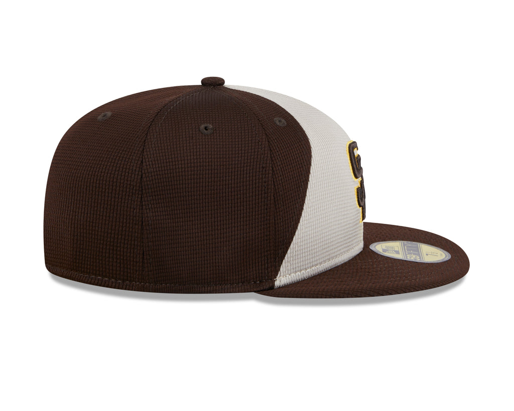 Men s San Diego Padres New Era Brown 2024 Batting Practice 59FIFTY Fitted Hat Official Team Hat Sports Fan Cap Official NFL Team Hat Football Fan Cap