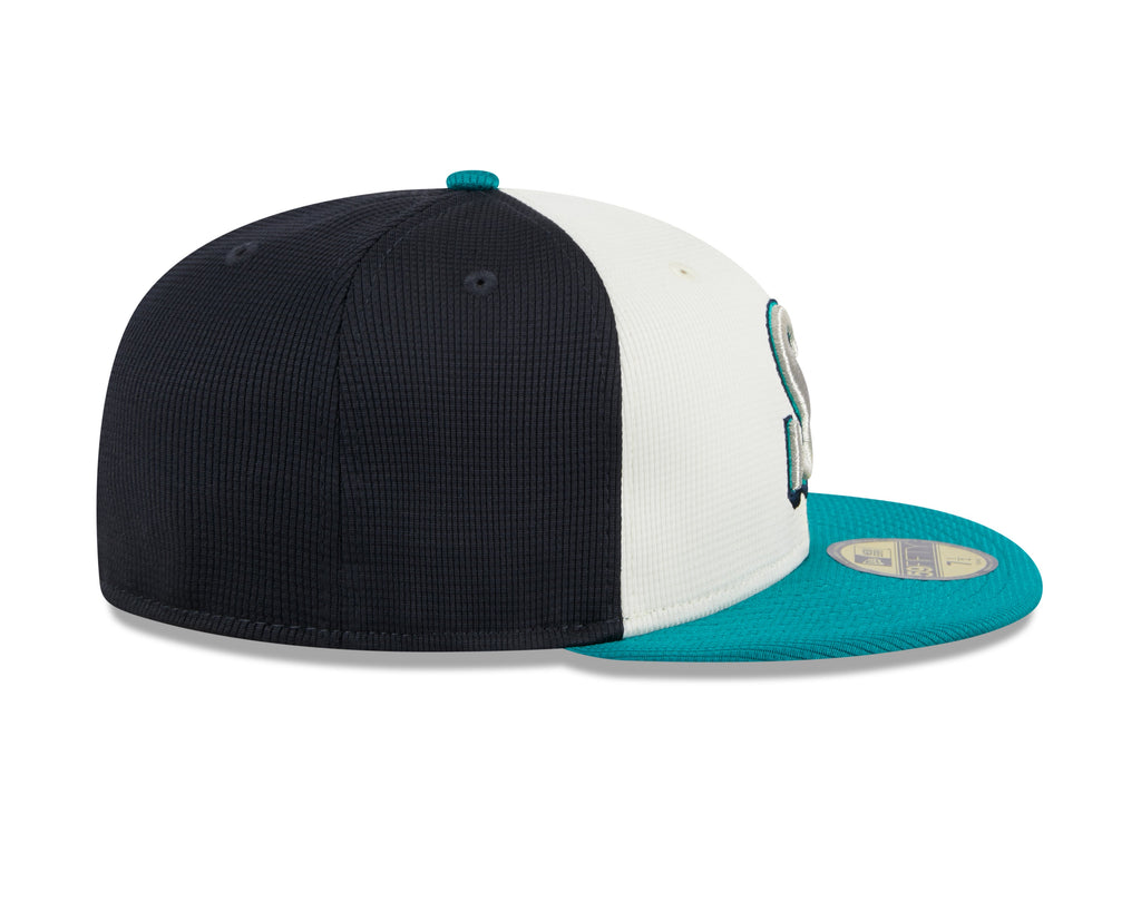 Men s Seattle Mariners New Era White 2024 Batting Practice 59FIFTY Fitted Hat Official Team Hat Sports Fan Cap Official NFL Team Hat Football Fan Cap