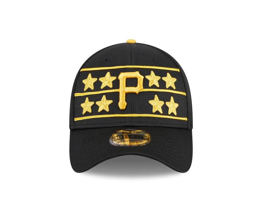 Men s Pittsburgh Pirates New Era 2024 Batting Practice Black 39THIRTY Flex-Fit Hat Official Team Hat Sports Fan Cap Official NFL Team Hat Football
