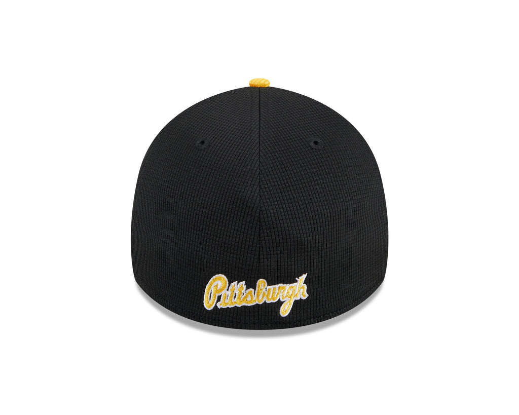 Men s Pittsburgh Pirates New Era 2024 Batting Practice Black 39THIRTY Flex-Fit Hat Official Team Hat Sports Fan Cap Official NFL Team Hat Football