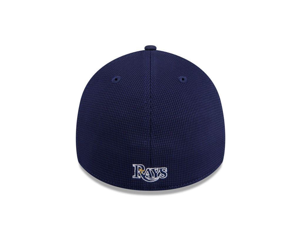 Men s Tampa Bay Rays New Era 2024 Batting Practice Navy 39THIRTY Flex-Fit Hat Official Team Hat Sports Fan Cap Official NFL Team Hat Football Fan Cap