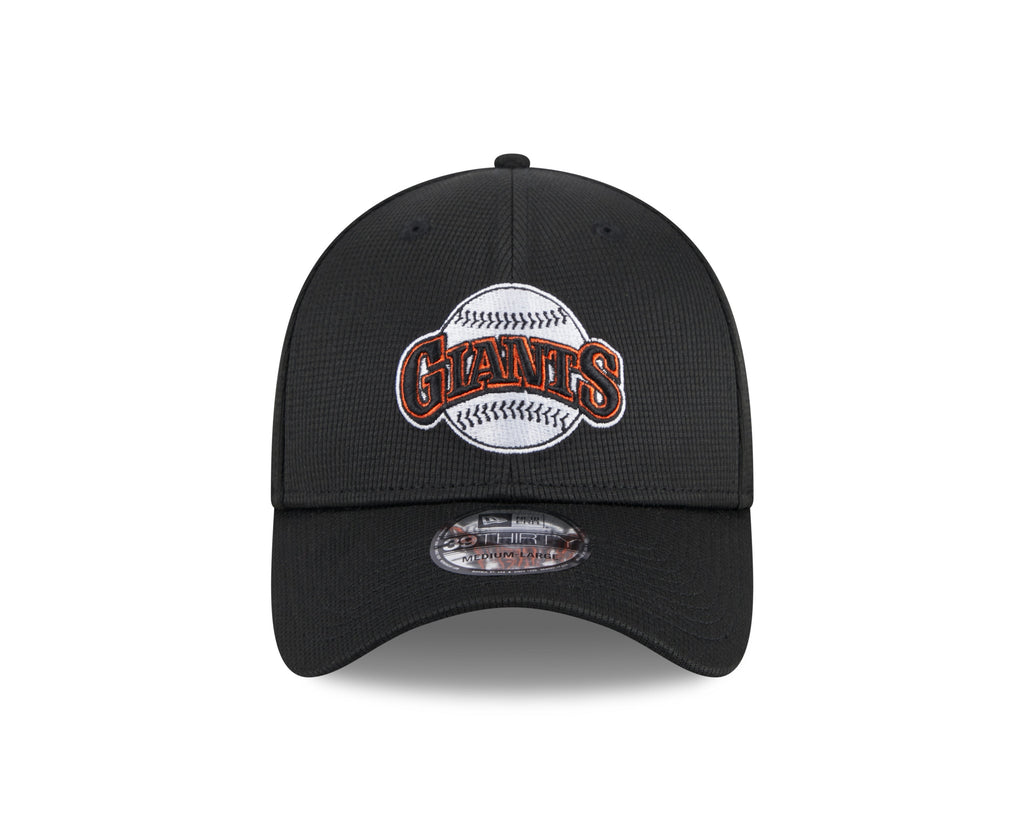 Men s San Francisco Giants New Era 2024 Batting Practice Black 39THIRTY Flex-Fit Hat Official Team Hat Sports Fan Cap Official NFL Team Hat Football