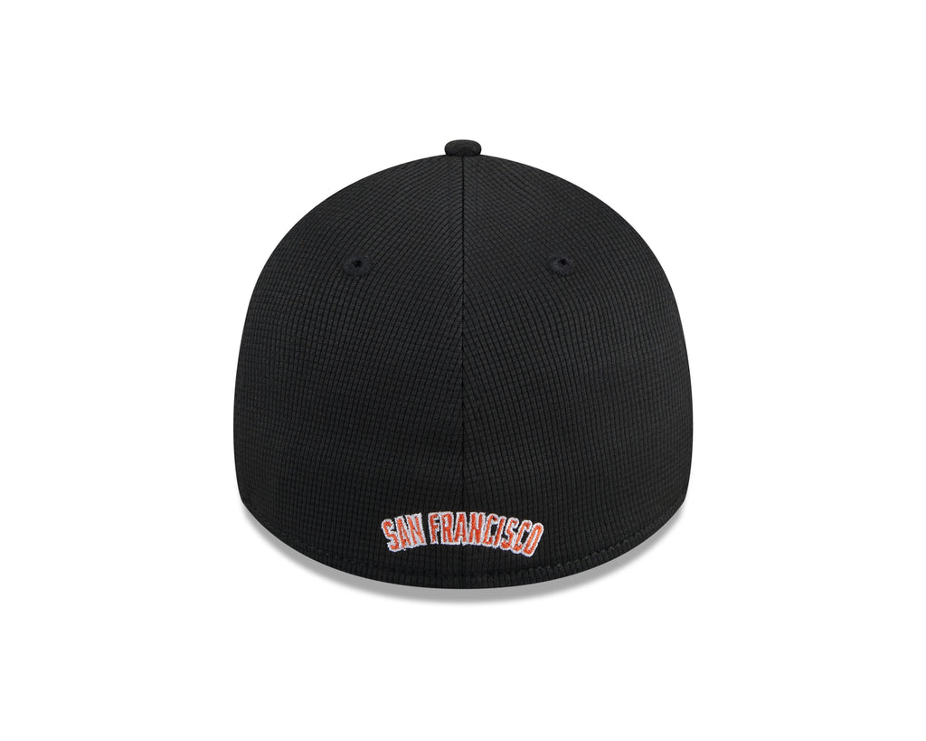 Men s San Francisco Giants New Era 2024 Batting Practice Black 39THIRTY Flex-Fit Hat Official Team Hat Sports Fan Cap Official NFL Team Hat Football
