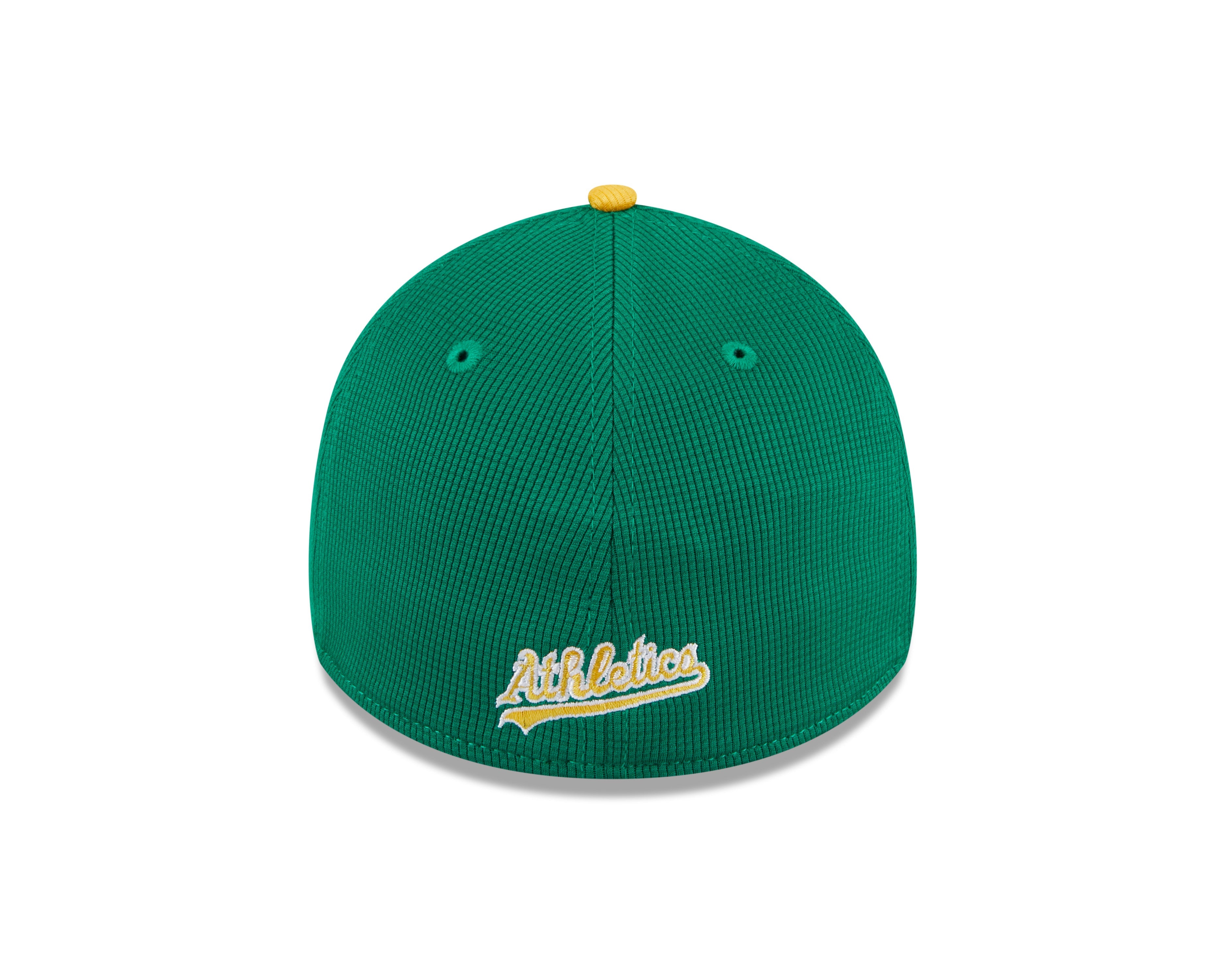 Men s Oakland Athletics New Era 2024 Batting Practice Green Yellow 39THIRTY Flex-Fit Hat Official Team Hat Sports Fan Cap Official NFL Team Hat