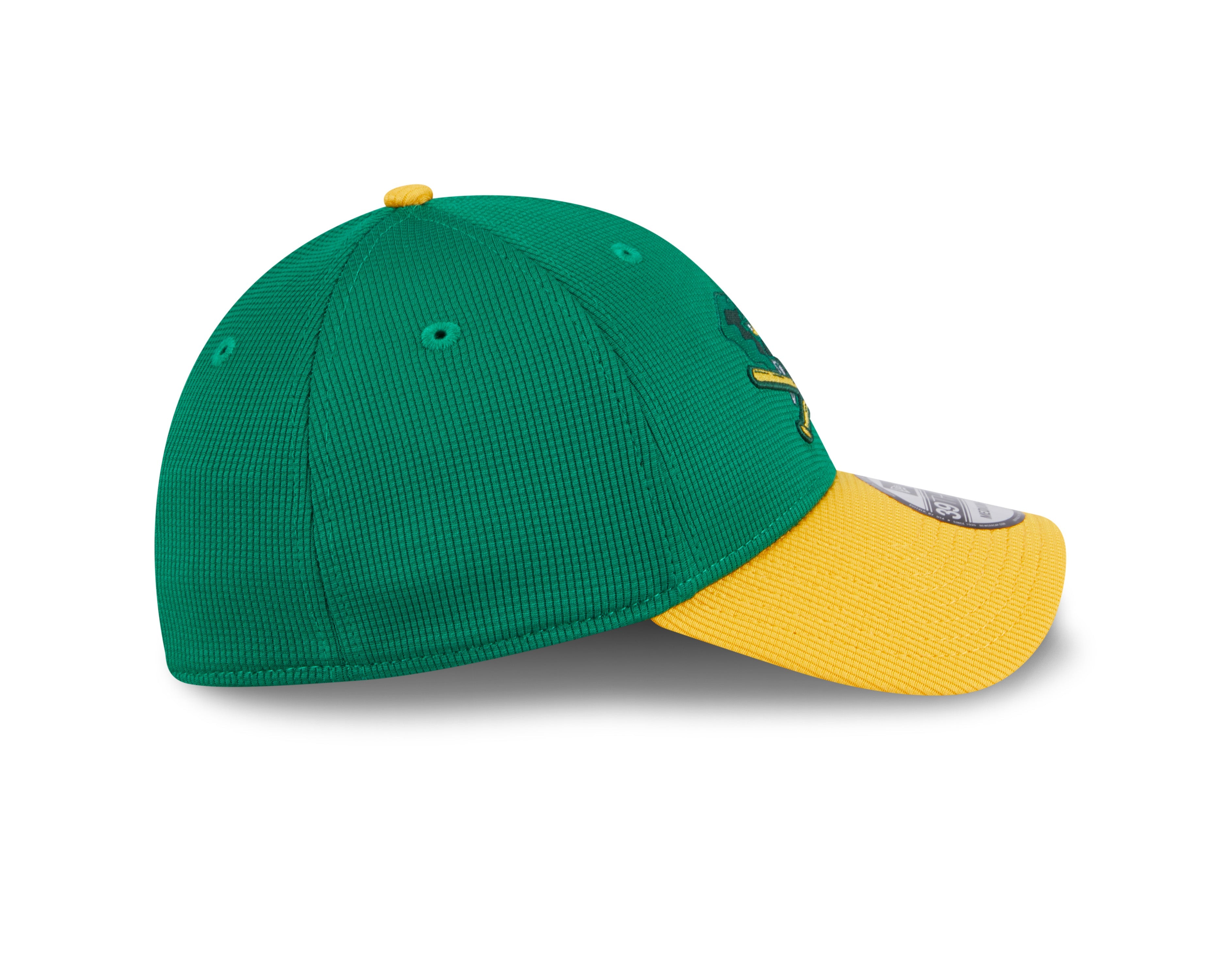 Men s Oakland Athletics New Era 2024 Batting Practice Green Yellow 39THIRTY Flex-Fit Hat Official Team Hat Sports Fan Cap Official NFL Team Hat