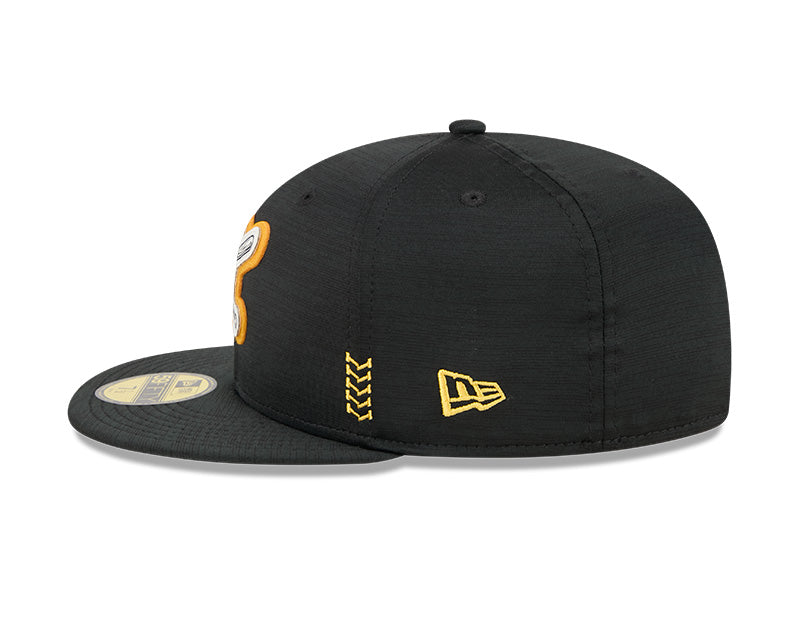Men s Pittsburgh Pirates New Era Black 2024 Alternate Clubhouse 1914 59FIFTY Fitted Hat Official Team Hat Sports Fan Cap Official NFL Team Hat