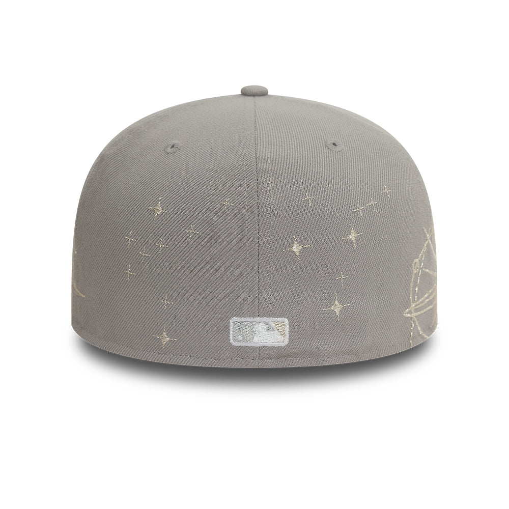 Atlanta Braves MLB Zodiac 59FIFTY Fitted New Era Grey Official Team Hat Sports Fan Cap Official NFL Team Hat Football Fan Cap