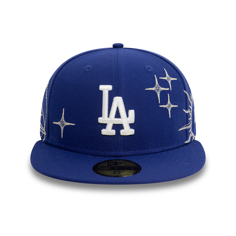Los Angeles Dodgers MLB Zodiac 59FIFTY Fitted New Era Blue Official Team Hat Sports Fan Cap Official NFL Team Hat Football Fan Cap