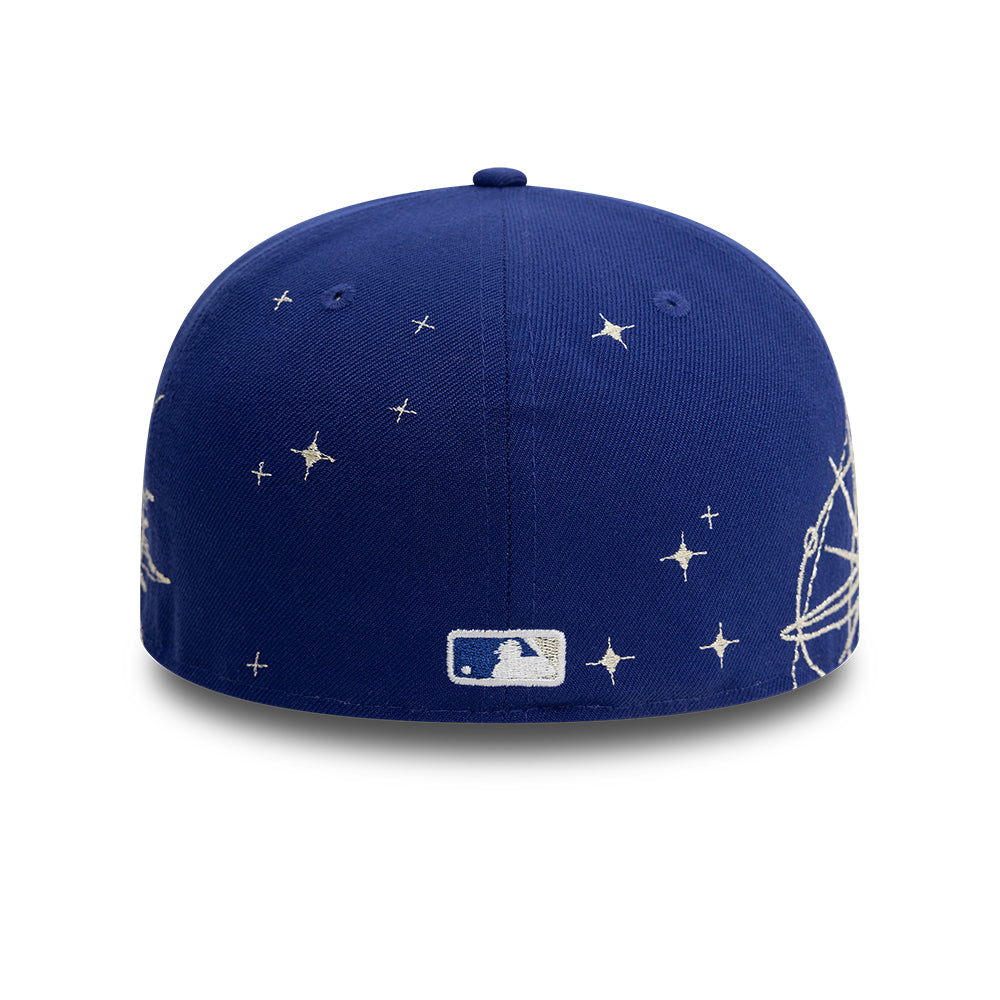 Los Angeles Dodgers MLB Zodiac 59FIFTY Fitted New Era Blue Official Team Hat Sports Fan Cap Official NFL Team Hat Football Fan Cap