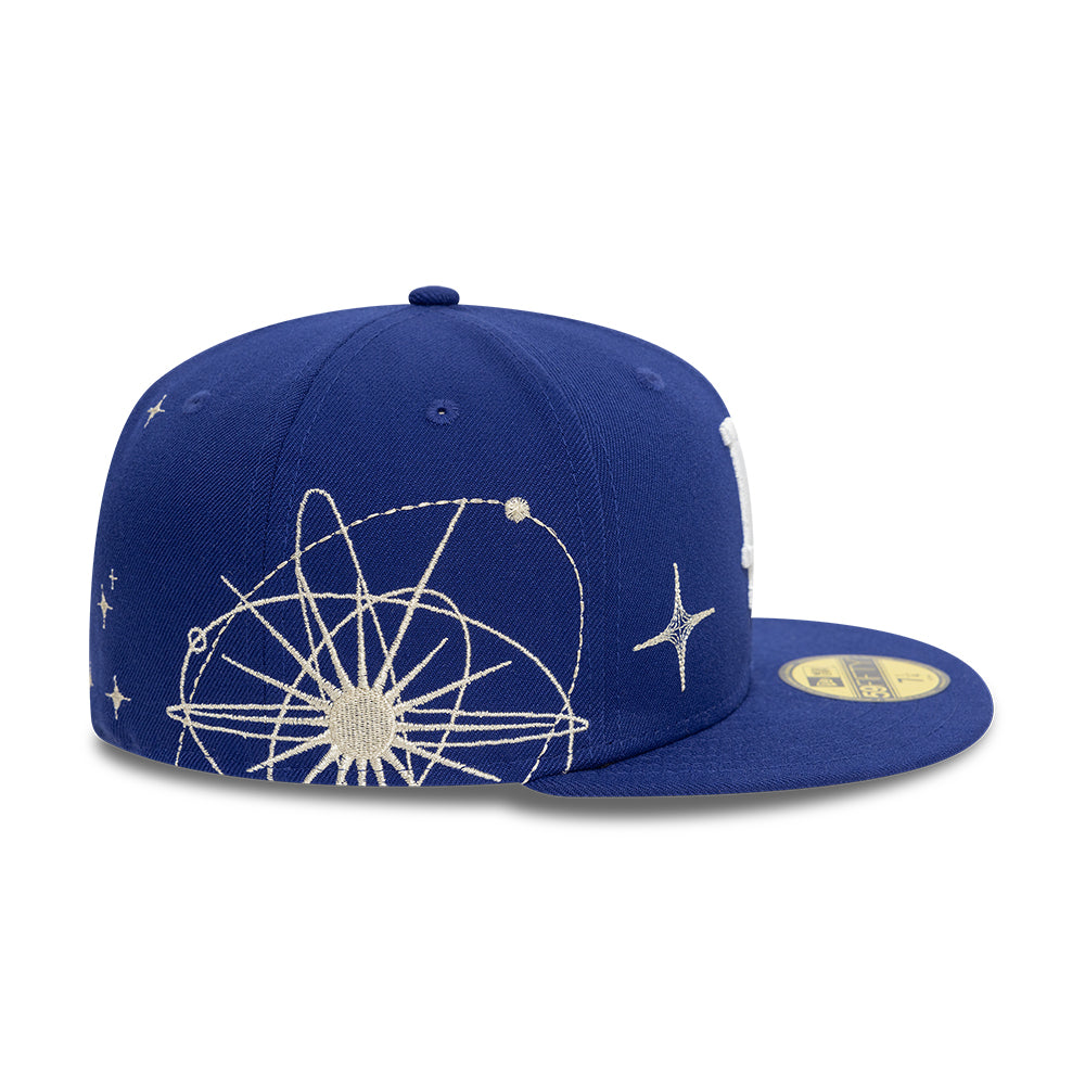 Los Angeles Dodgers MLB Zodiac 59FIFTY Fitted New Era Blue Official Team Hat Sports Fan Cap Official NFL Team Hat Football Fan Cap
