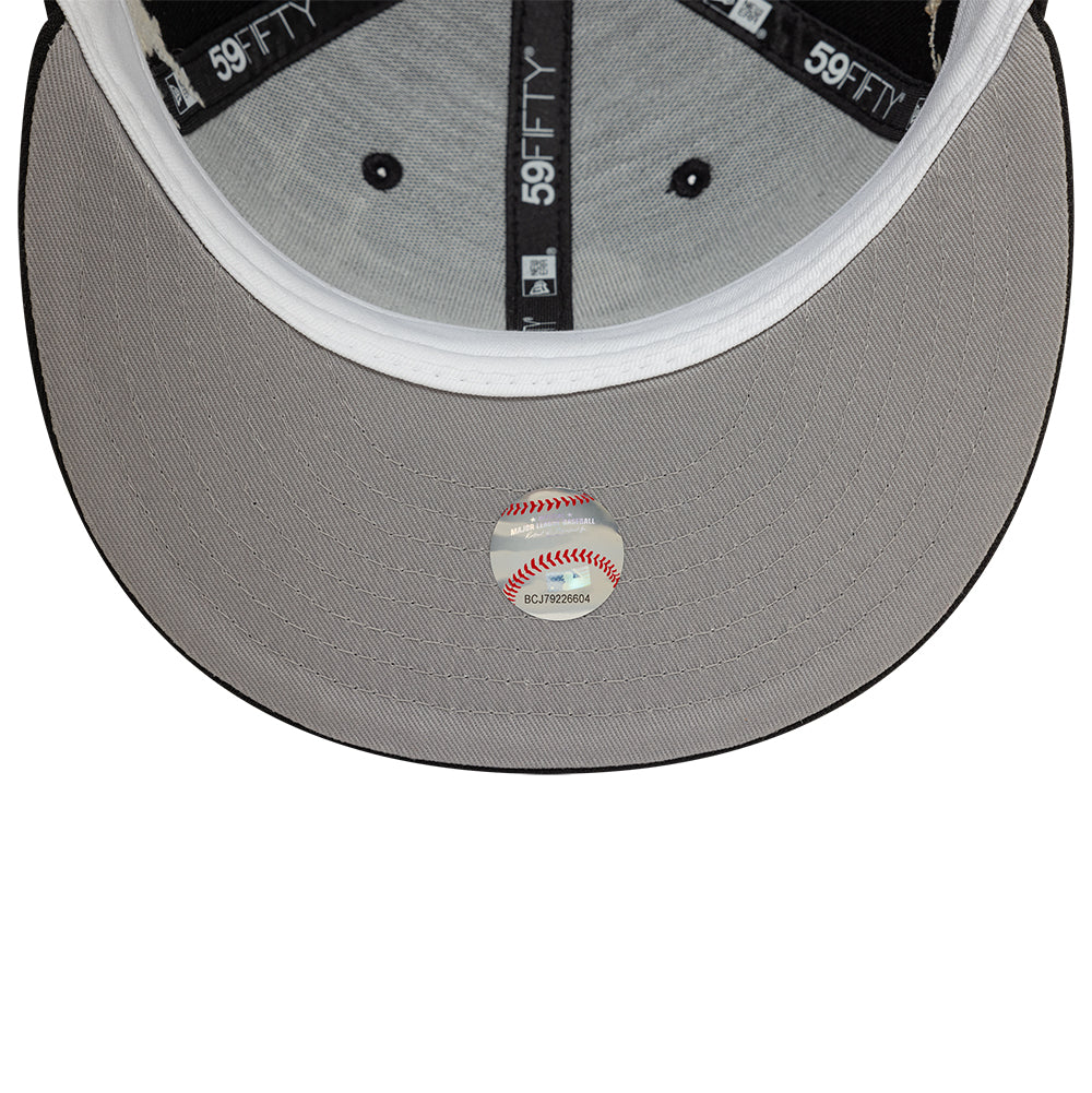 Chicago White Sox MLB Zodiac 59FIFTY Fitted New Era Black Official Team Hat Sports Fan Cap Official NFL Team Hat Football Fan Cap