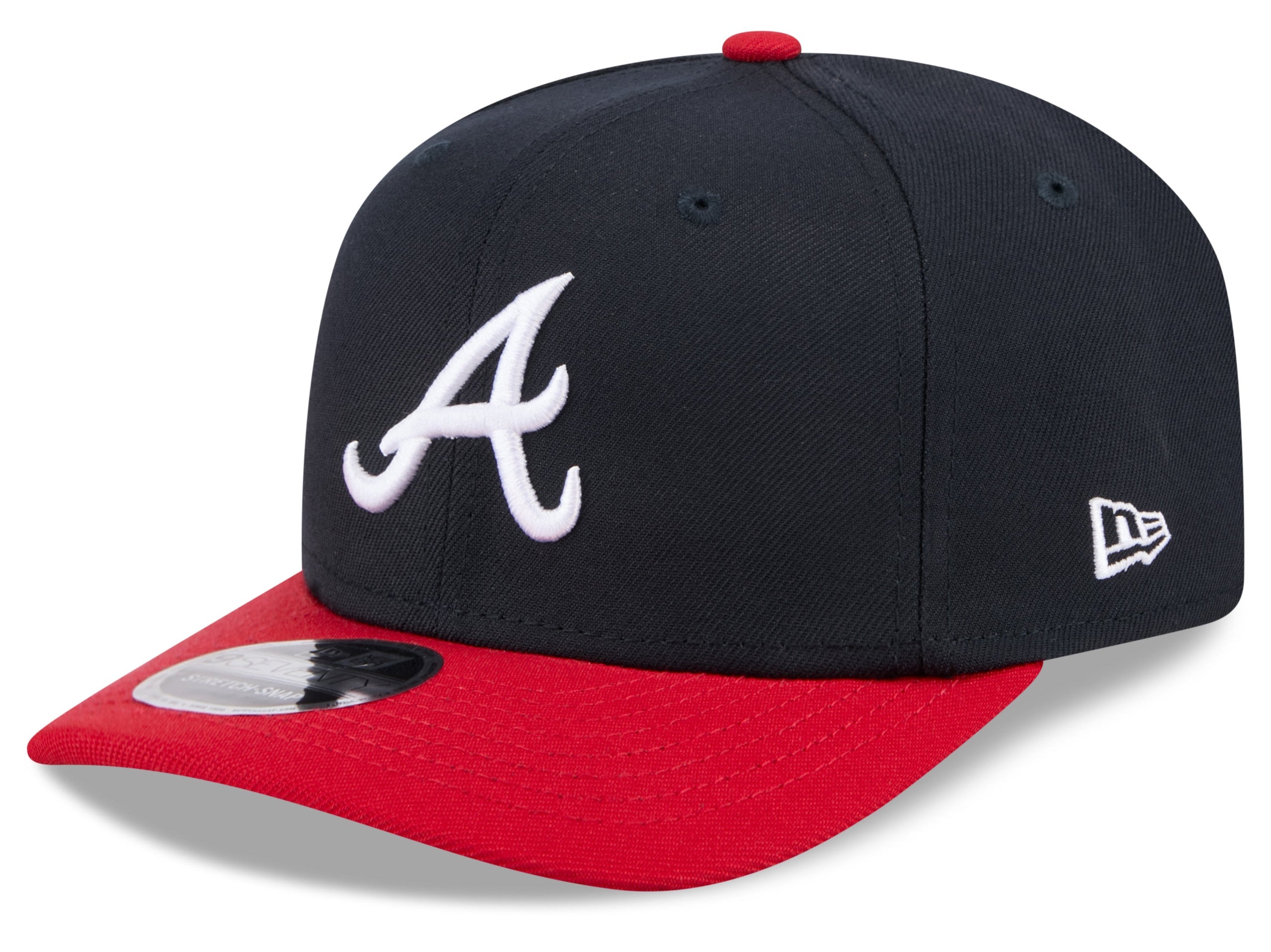 Atlanta Braves New Era Navy Red 9SEVENTY Adjustable Hat Official Team Hat Sports Fan Cap Official NFL Team Hat Football Fan Cap