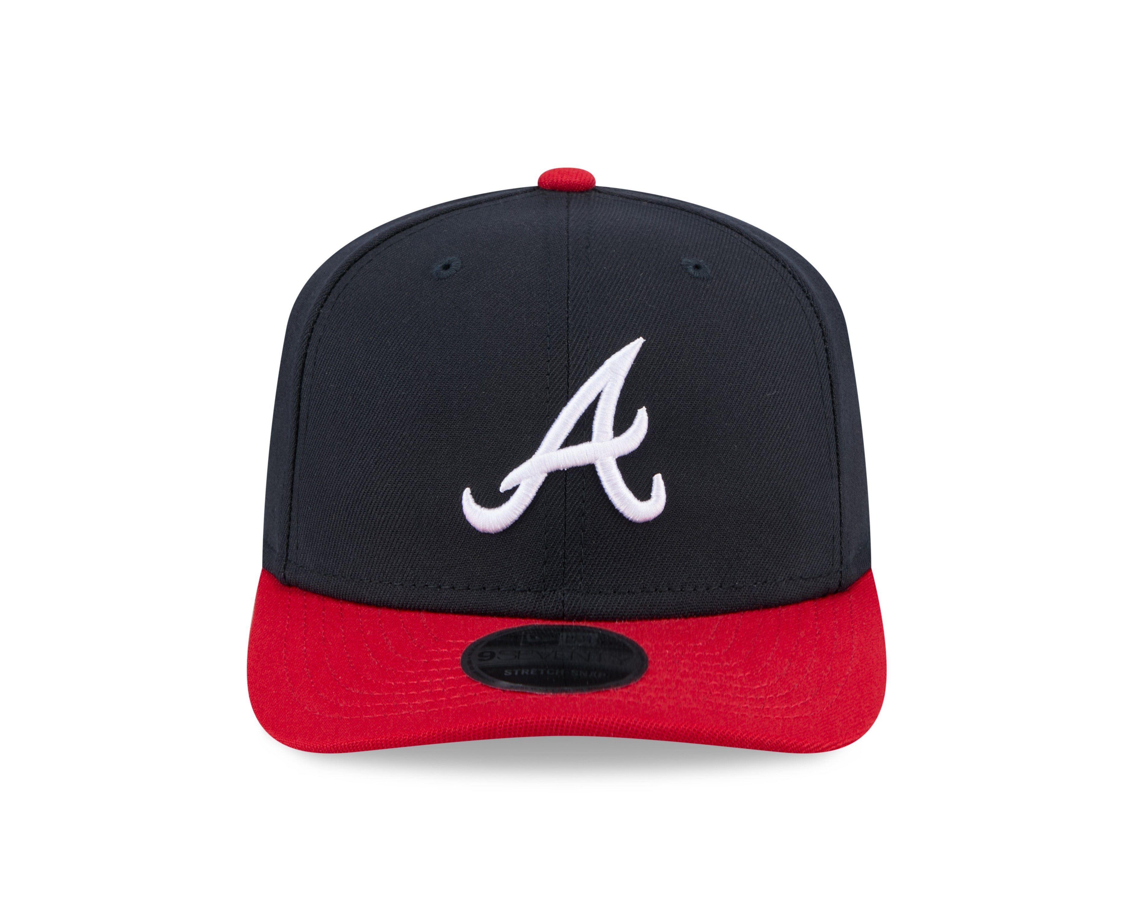 Atlanta Braves New Era Navy Red 9SEVENTY Adjustable Hat Official Team Hat Sports Fan Cap Official NFL Team Hat Football Fan Cap