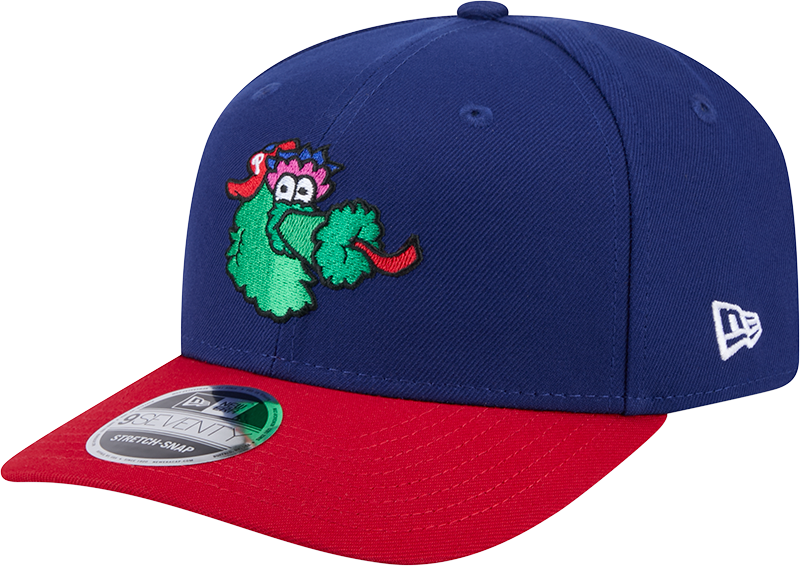Philadelphia Phillies Blue Red Phanatic New Era 9SEVENTY Stretch Snap Adjustable Hat Official Team Hat Sports Fan Cap Official NFL Team Hat Football