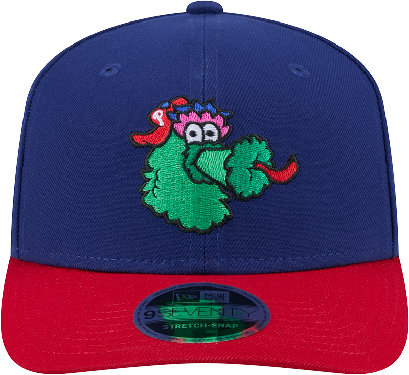 Philadelphia Phillies Blue Red Phanatic New Era 9SEVENTY Stretch Snap Adjustable Hat Official Team Hat Sports Fan Cap Official NFL Team Hat Football