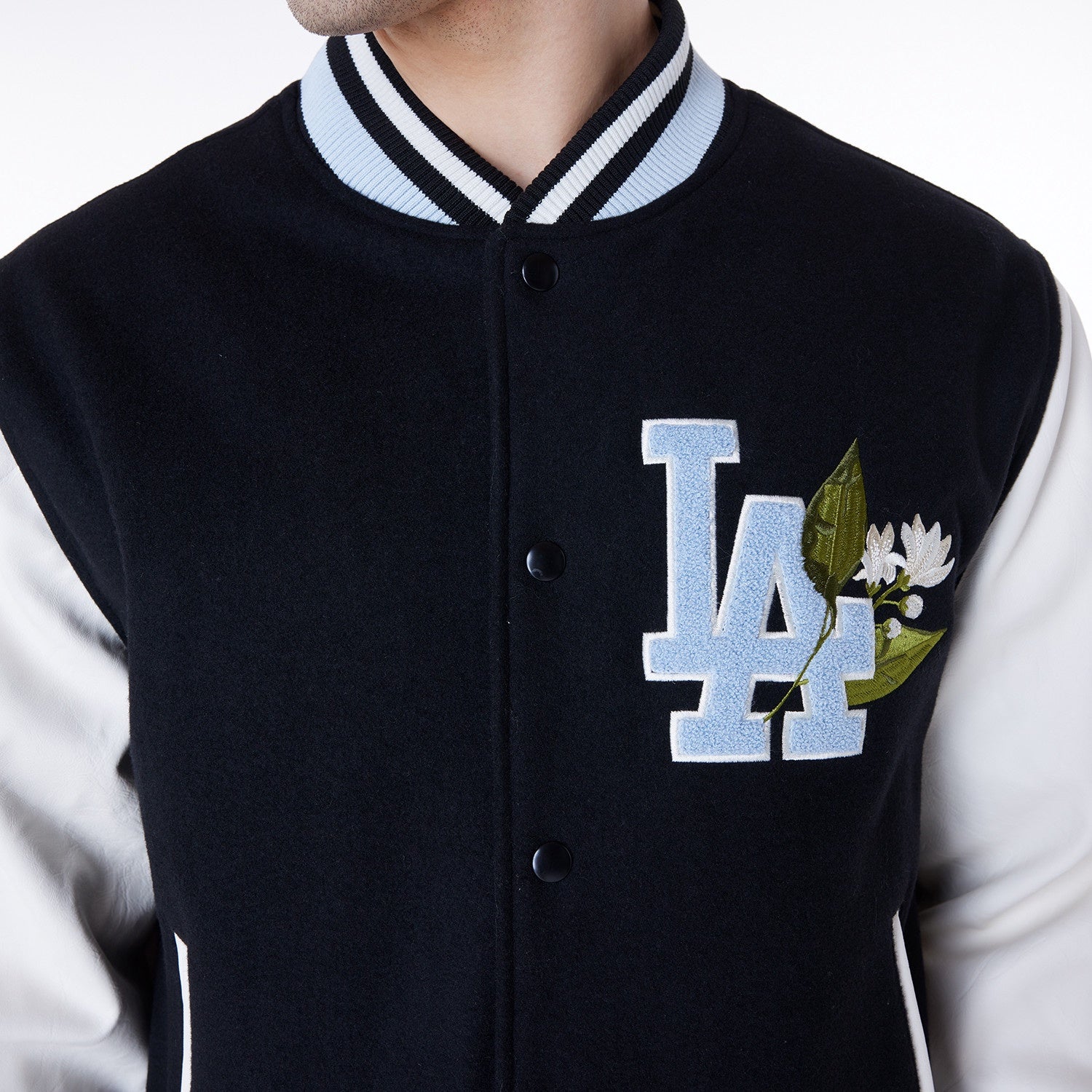 New Era - MLB Floral Varsity Jacket - Los Angeles Dodgers Official Sports Fan Gear Official NFL Fan Gear Popular Style