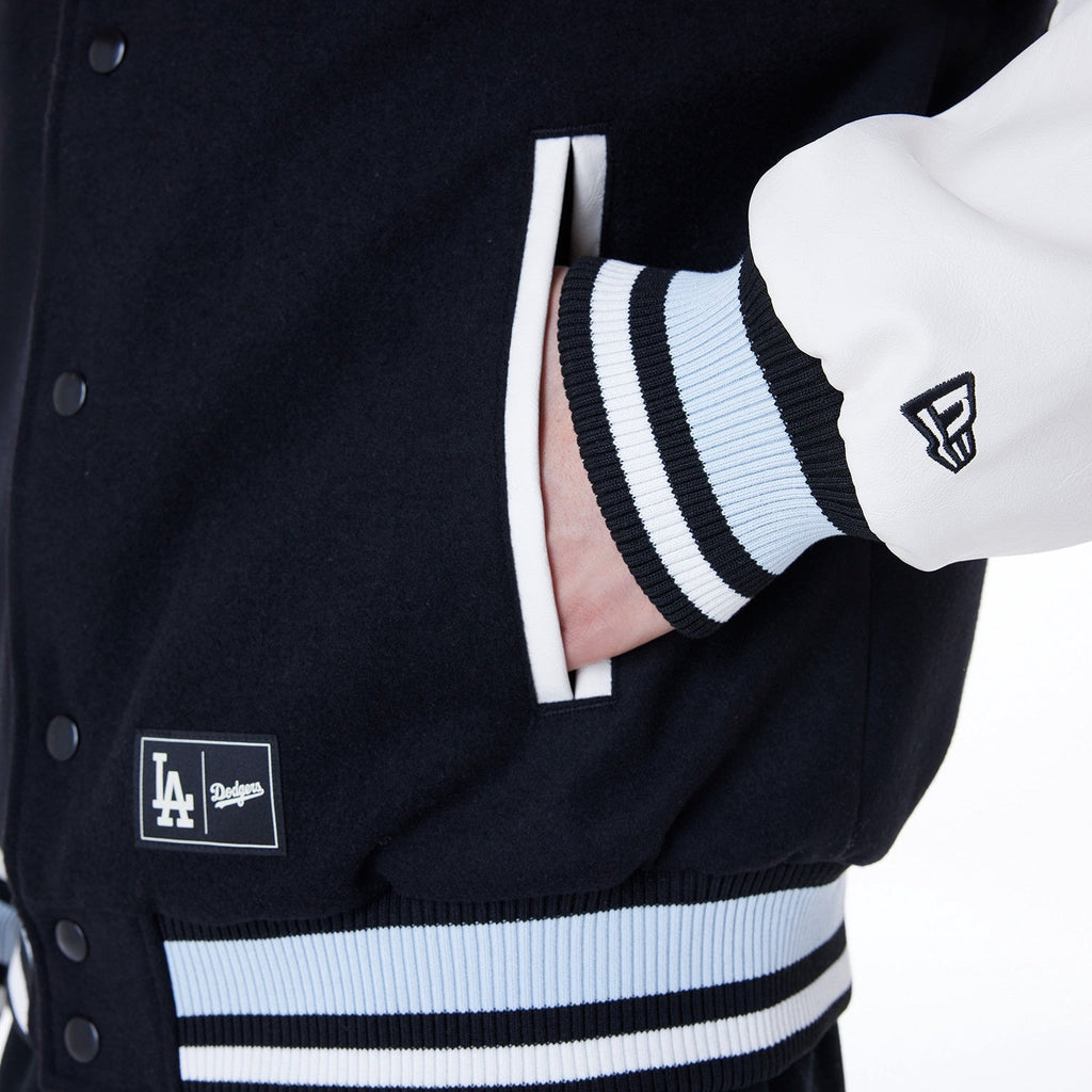 New Era - MLB Floral Varsity Jacket - Los Angeles Dodgers Official Sports Fan Gear Official NFL Fan Gear Popular Style