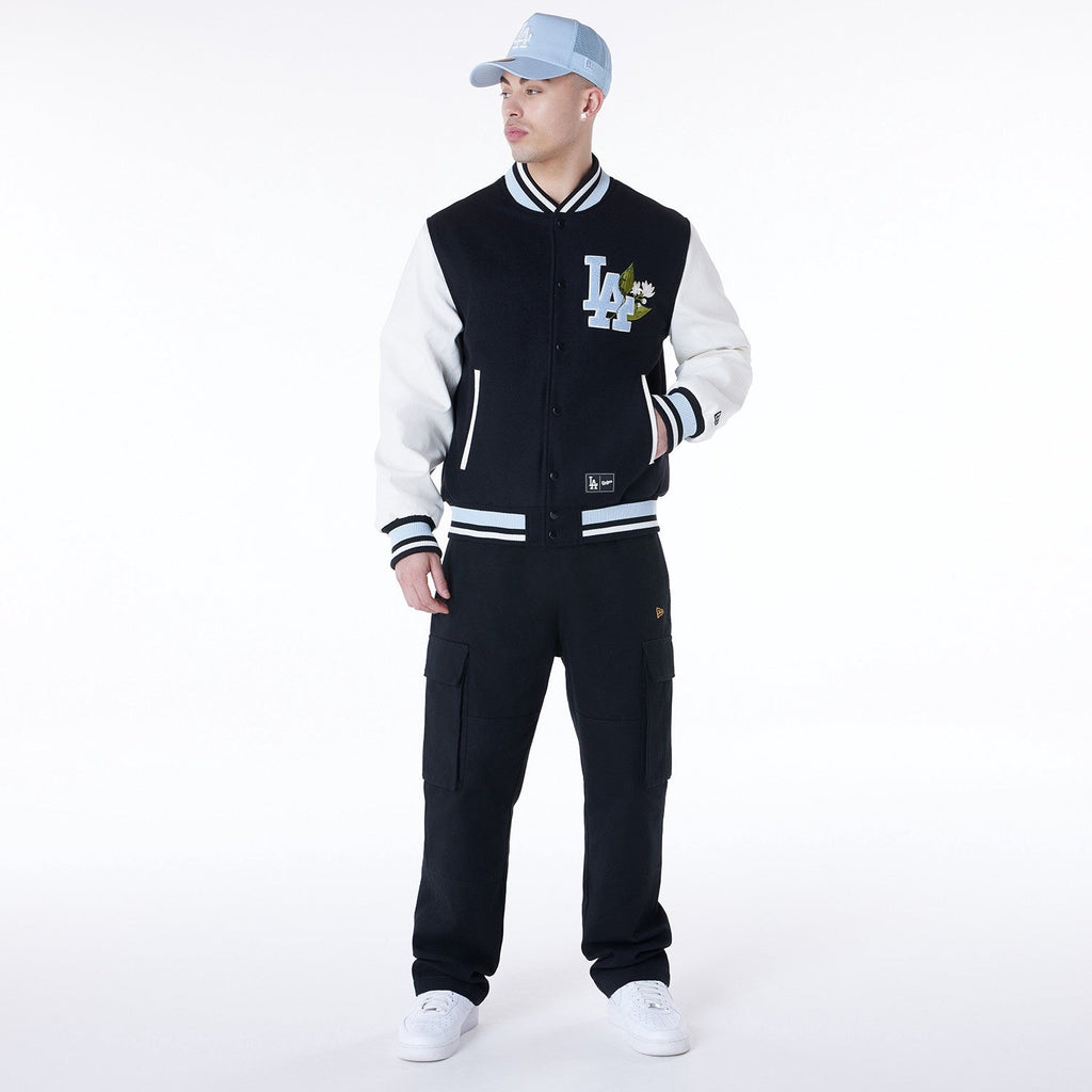 New Era - MLB Floral Varsity Jacket - Los Angeles Dodgers Official Sports Fan Gear Official NFL Fan Gear Popular Style