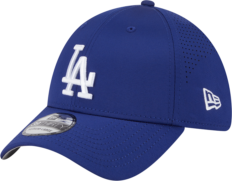 MLB Los Angeles Dodgers New Era Mid Perf 39THIRTY Flex Fit Hat - Royal Official Team Hat Sports Fan Cap Official NFL Team Hat Football Fan Cap
