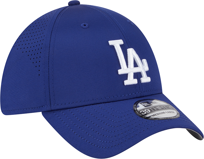 MLB Los Angeles Dodgers New Era Mid Perf 39THIRTY Flex Fit Hat - Royal Official Team Hat Sports Fan Cap Official NFL Team Hat Football Fan Cap