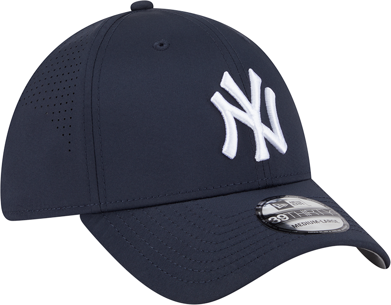 MLB New York Yankees New Era Mid Perf 39THIRTY Flex Fit Hat - Navy Official Team Hat Sports Fan Cap Official NFL Team Hat Football Fan Cap