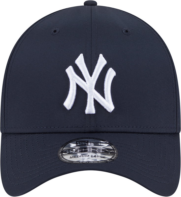 MLB New York Yankees New Era Mid Perf 39THIRTY Flex Fit Hat - Navy Official Team Hat Sports Fan Cap Official NFL Team Hat Football Fan Cap