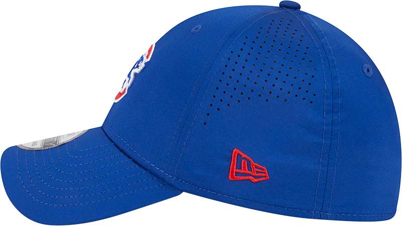 MLB Chicago Cubs New Era Mid Perf 39THIRTY Flex Fit Hat - Blue Official Team Hat Sports Fan Cap Official NFL Team Hat Football Fan Cap